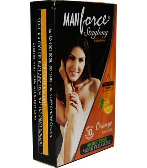 Picture of Manforce Staylong Condom Orange