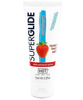 Picture of HOT Superglide Edible Waterbased Lubricant Strawberry