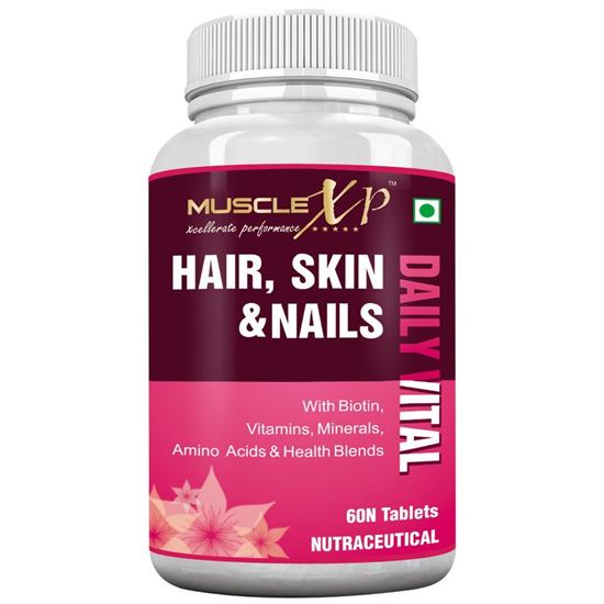 Picture of MuscleXP Hair, Skin & Nails Advanced Multivitamin Tablet