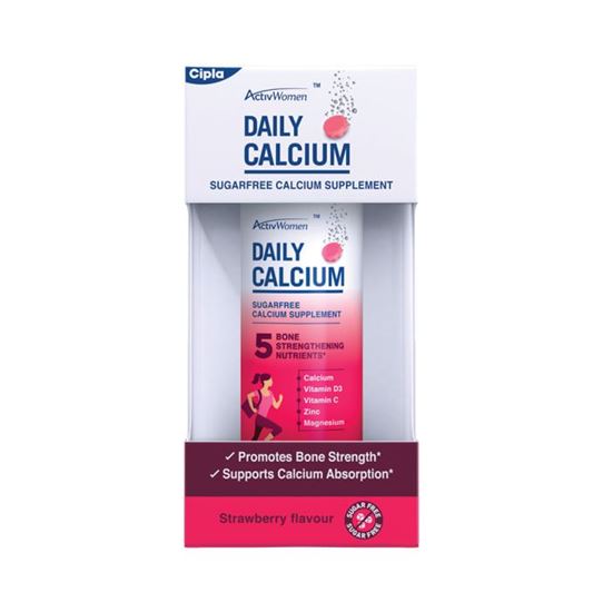 Picture of ActivWomen Daily Calcium Sugarfree Effervescent Tablet Strawberry