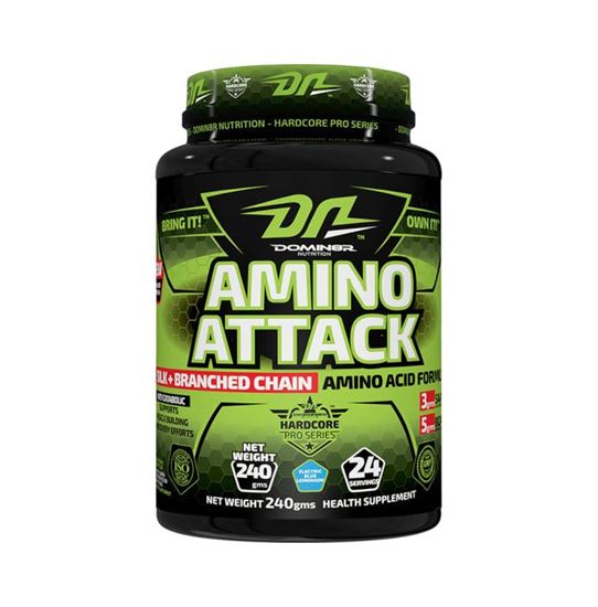 Picture of DOMIN8R Amino Attack Powder Electric Blue Lemonade