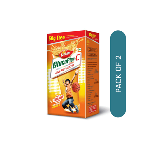 Picture of Dabur GlucoPlus C 200gm + 50gm Free Orange Pack of 2