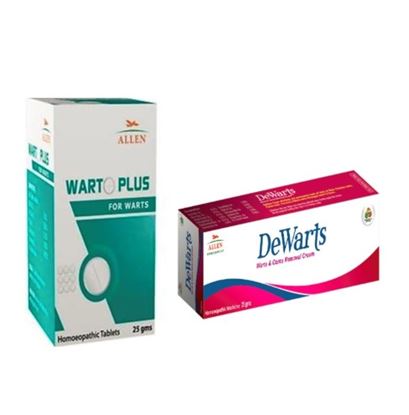 Picture of Allen Anti Warts Combo (Warto Plus Tablet + Dewarts Cream)