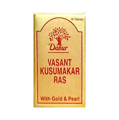 Picture of Dabur Vasant Kusumakar Ras with Gold and Pearl Tablet