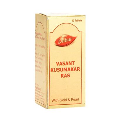 Picture of Dabur Vasant Kusumakar Ras with Gold and Pearl Tablet