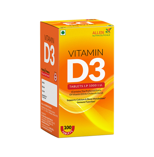 Picture of Allen Nutraceutical Vitamin D3 I.P.1000 I.U Tablet