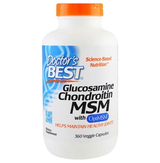 Picture of Doctor's Best Glucosamine Chondroitin MSM with OptiMSM Veggie Capsule