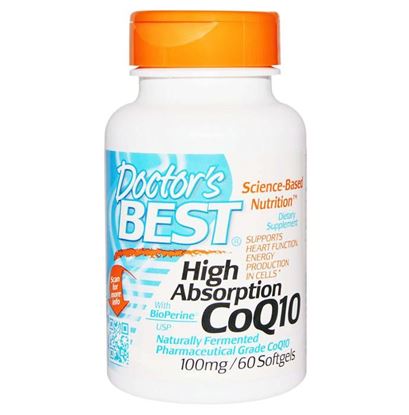 Picture of Doctor's Best High Absorption CoQ10 with Bioperine 100mg Soft Gelatin Capsule