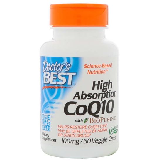 Picture of Doctor's Best High Absorption CoQ10 with Bioperine 100mg Veggie Caps