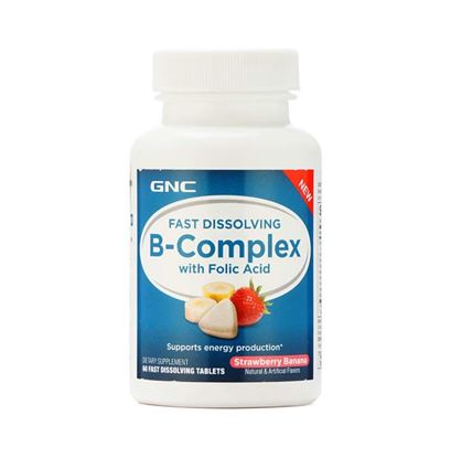 Picture of GNC B-Complex Fast Dissolving Tablet Strawberry Banana