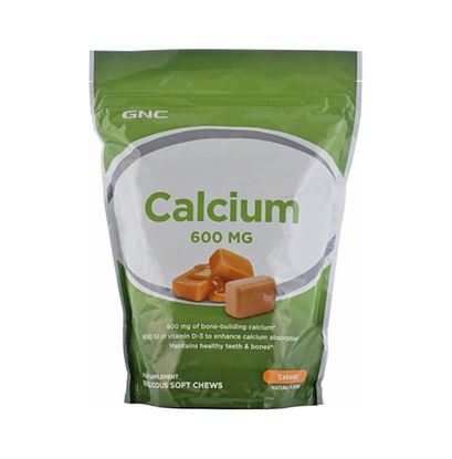 Picture of GNC Chewable Calcium 600mg Soft Tablet Caramel