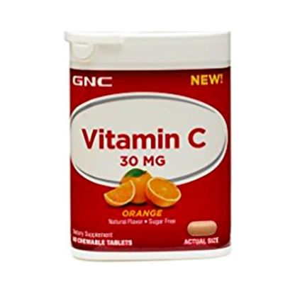 Picture of GNC Chewable Vitamin C 30mg Tablet Orange