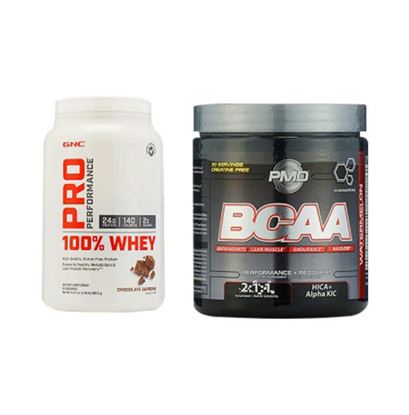 Picture of GNC PP 100% Whey Protein Chocolate Powder with (NDS) PMD BCAA Watermelon