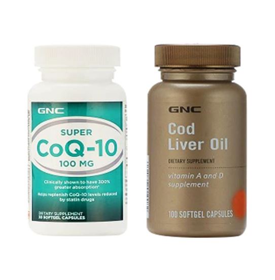 Picture of GNC Super Coenzyme Q10 100mg with Cod Liver Oil Softgels