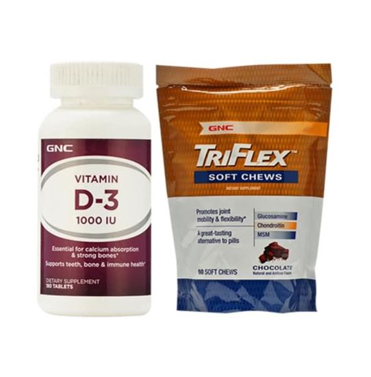 Picture of GNC TriFlex Soft Chewables Chocolate with Vitamin D3 1000 IU Tablets