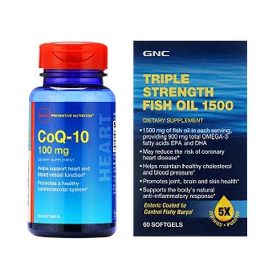 Picture of GNC Triple Strength Fish Oil Softgels with Coenzyme Q10 100mg Softgels