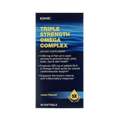 Picture of GNC Triple Strength Omega Complex Soft Gelatin Capsule Lemon