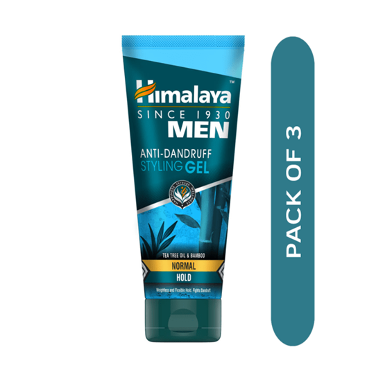 Picture of Himalaya Personal Care Anti-Dandruff Styling Gel Normal Hold Pack of 3