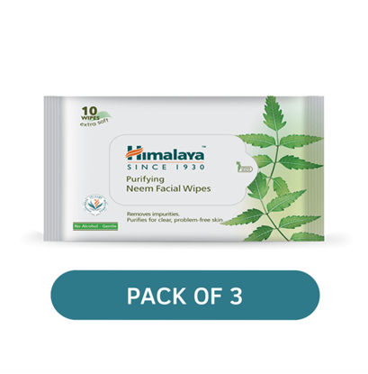 Picture of Himalaya Personal Care Purifying Neem Facial Wipes Pack of 3