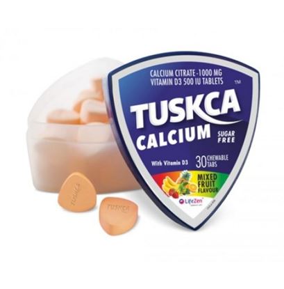 Picture of Tuskca Calcium with Vitamin D3 Sugar Free Chewable Tablet Mixed fruit