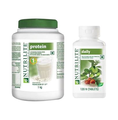 Picture of Amway Nutrilite Daily Multivitamin 120 Tablet with Protein Powder 1kg