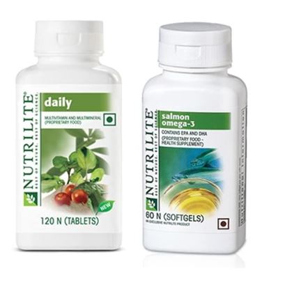 Picture of Amway Nutrilite Daily Multivitamin 120 Tablet with Salmon Omega 60 Softgels