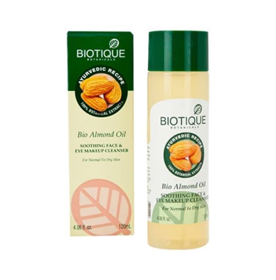 Picture of Biotique Bio Almond Oil Soothing Face & Eye Makeup Cleanser For Normal To Dry Skin