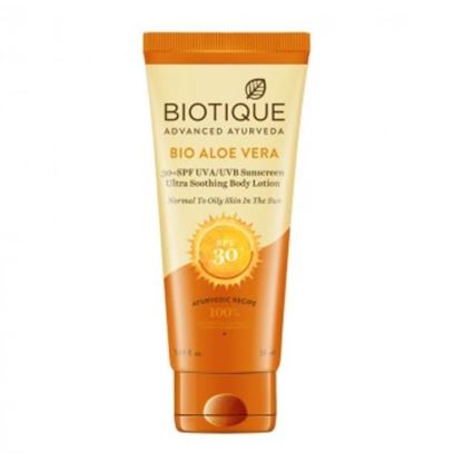 Picture of Biotique Bio Aloe Vera 30 SPF Sunscreen ultra Soothing Body Lotion