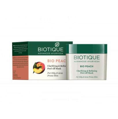 Picture of Biotique Bio Peach Clarifying & Refining Peel-Off Mask for Oily & Acne Prone Skin Face Pack