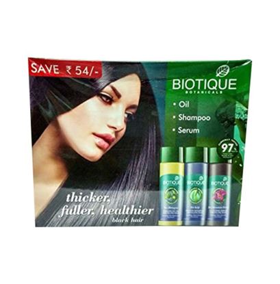 Picture of Biotique Bio Thicker Fuller Healthier Black Hair Regrowth Kit