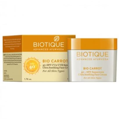 Picture of Biotique Carrot 40 SPF Sunscreen for all Skin Types Lotion