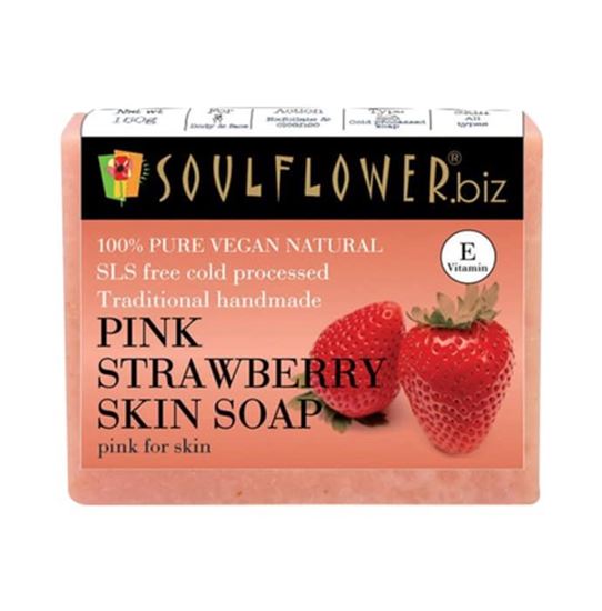 Picture of Soulflower Pink Strawberry Skin Soap