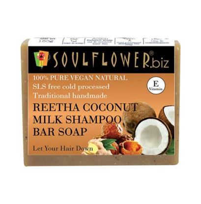 Picture of Soulflower Reetha Coconut Milk Shampoo Bar Soap