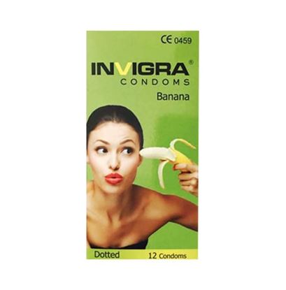Picture of Invigra Dotted Condom Banana