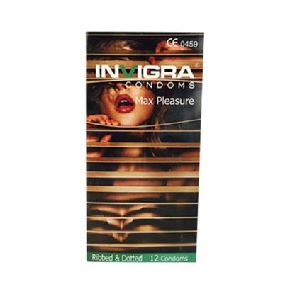 Picture of Invigra Ribbed and Dotted Condom Max Pleasure