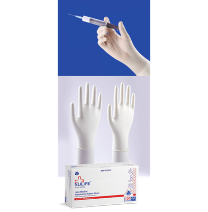 Picture of Nulife Latex Examination Non-Powdered, Non Sterile Glove M