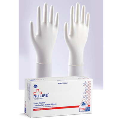 Picture of Nulife Latex Medical Examination Powdered Gloves L
