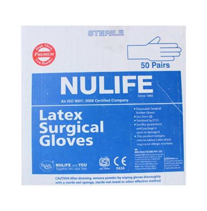 Picture of Nulife Sterile Powder Free Surgical Gloves 7.5