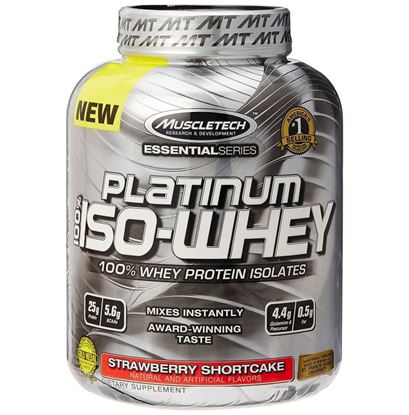 Picture of Muscletech Platinum 100% ISO-Whey Essential Series Strawberry Shortcake