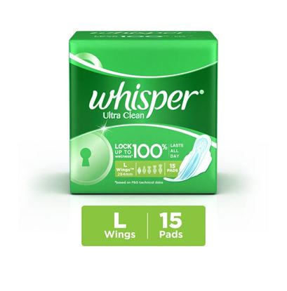 Picture of Whisper Ultra Clean Wings Sanitary Pads L