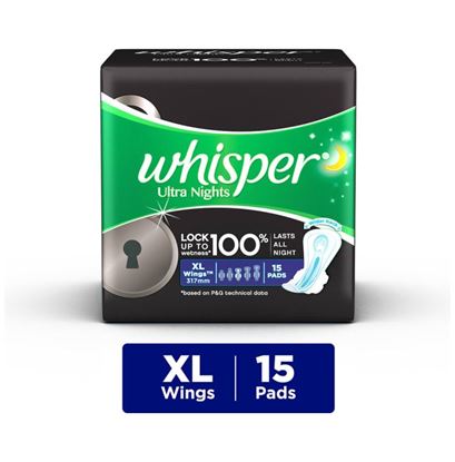 Picture of Whisper Ultra Nights Wings Sanitary Pads XL