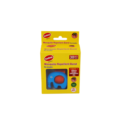 Picture of Runbugz Elephant Mosquito Repellent Band with 2 Refillable Tabs Blue
