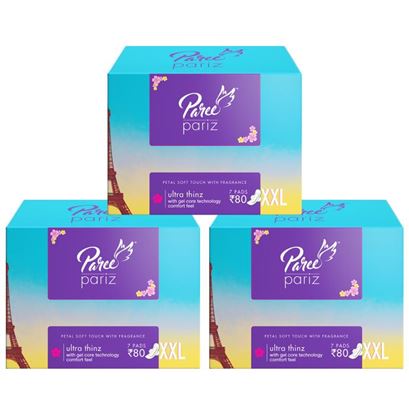 Picture of Paree Pariz Ultra Thinz Sanitary Pads XXL Pack of 3