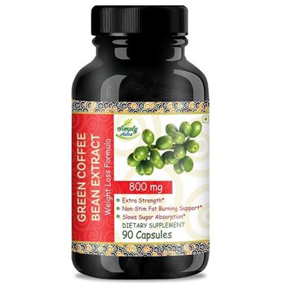 Picture of Simply Nutra 100% Natural Green Coffee Bean Extract (50% GCA) Capsule