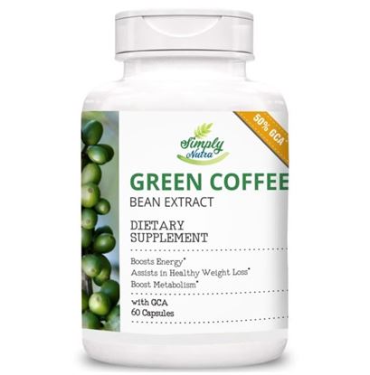 Picture of Simply Nutra 100% Natural Green Coffee Bean Extract (50% GCA) Capsule