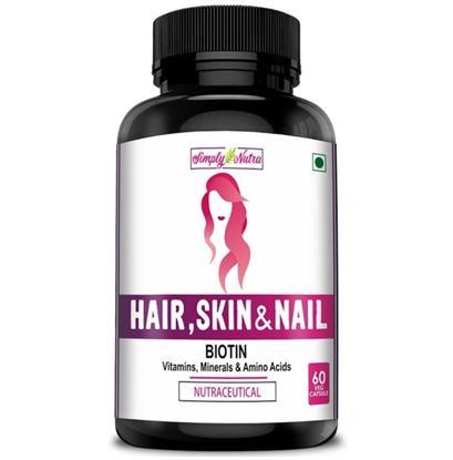 Picture of Simply Nutra Hair, Skin & Nail with Vitamins, Minerals & Amino Acids Veg Capsule