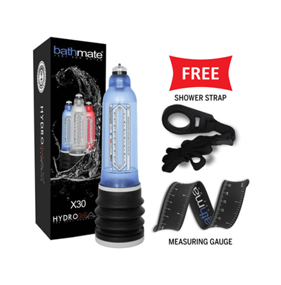 Picture of Bathmate Hydromax X30 Penis Enlargement Pump with Free Shower Strap & Measuring Guage