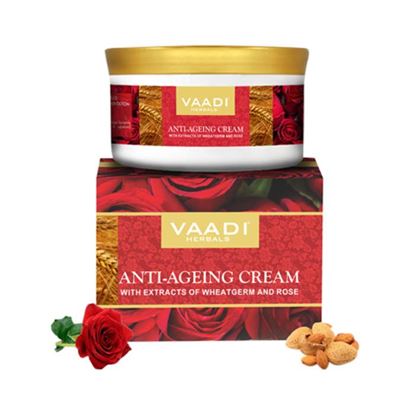 Picture of Vaadi Herbals Anti Ageing Cream with extracts of Almonds, Wheatgerm and Rose