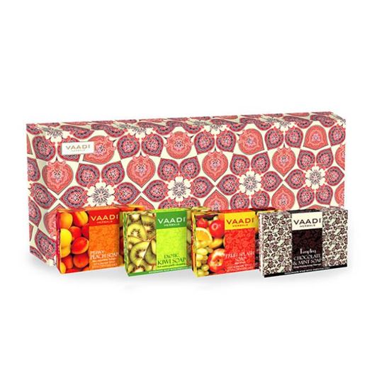 Picture of Vaadi Herbals Classic Fruit Collection - 4 Premium Herbal Handmade Soap Gift Box