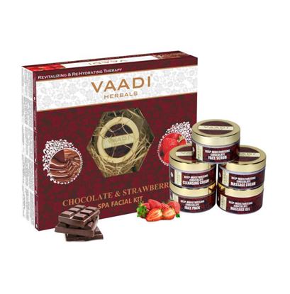 Picture of Vaadi Herbals Deep-Moisturising Chocolate SPA Facial Kit with Strawberry Extract 270gm